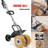 3850W Décapeur à rouleaux 6 en 1, Multi Ponceuse Filaire, 2 x 180mm Brosses, 4000 tr/min, Rénovateur Machine à Satiner Surfaceuse - Pour Bois et Métal - Surfaces Planes ou Complexes