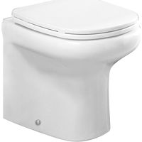 Rak Ceramics – WC compact dos au mur – Échappement universel – Cuvette antibactérienne – Fixations et raccord inclus – Pour espaces confinés