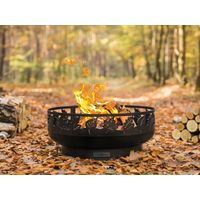 Toronto Decorative Fire Bowl - Steel - L80 x W80 x H33 cm - Black