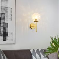 Lampe murale moderne Lampe murale LED Lampe murale LED Lampe miroir Lampe murale LED Lampe murale LED en verre Lampe murale moderne Intérieur. Couverture à motif aquatique - version dorée sans source