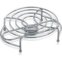 kela scaldatazze GLOBUL 21,5 x 18 x 6 cm, in metallo cromato, supporto per luce da tè, scaldatazze, lucido
