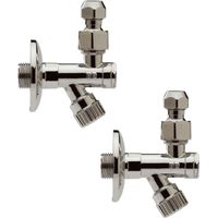 Rubinetto filtro smontabile ottone cromato con snodo e vitone per sottolavabo attacco 1/2x38x10 mm (quantita) pezzi 2 - confezione 1