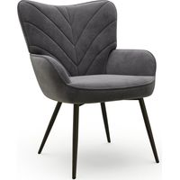 Smartue Sedia moderna con motivo fogliare – Design semplice e naturale, versatile per soggiorno e ufficio, Grigio