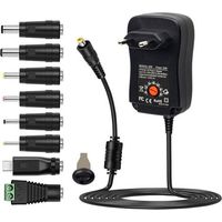 30W Universal AC to DC Power Adapter with 5V 2.1A USB Port, Plug-in AC Power Charger, Adjustable Output Voltage 3V to 12V with 8 DC Adapters for Home Electronics