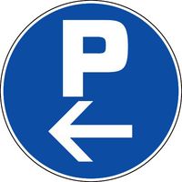 Novap – Panneau de signalisation flèche gauche Ø300mm – Polystyrène choc résistant aux chocs – Pour intérieur et extérieur – 4061313