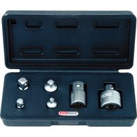 Kstools – Jeu de 6 réducteurs de douilles 1/4 - 1/2 – Chrome Vanadium – Finition satinée – Pour utilisation manuelle