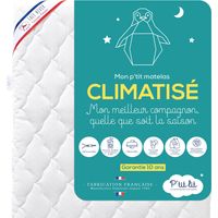 Matelas bébé climatisé 70x140 cm – 2 faces réversibles – Face été en coton ventilé – Face hiver ouatinée – Anti acarien – Déhoussable – P'Tit Lit