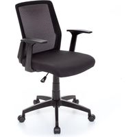 Sedia poltrona per ufficio mod MODEN braccioli pompa a gas colore nero 55x58xH87