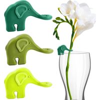 3 Pièces Support Pour Plantes Accessoire De Croissance Des Plantes Design Éléphant Support De Propagation Des Plantes, Support Pour Semis En Silicone Pour Boutures Et Pousses Vert
