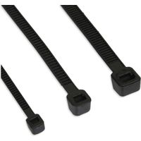InLine 59963G Clip Schwarz - Kabelclip (Schwarz, 10 cm, 2,5 mm, 100 Stück)