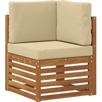 vidaXL Outdoor Corner Sofa Solid Acacia Wood Natural