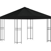 vidaXL Gazebo 3 x 3 m Black Polyester and Steel 190 gsm