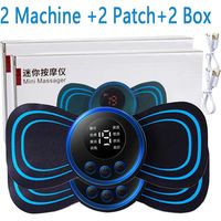 EMS-Elektromassagegerät für Nacken und Rücken mit LCD-Bildschirm, 8 Modi, pulsierender Muskelstimulator, tragbar, Schmerzlinderung 01074-AquaForge