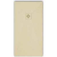 Piatto doccia ultrasottile 80 x 200 cm PURE in resina finitura ardesia beige