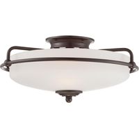 Elstead Quoizel Griffin Plafonnier semi-encastré Bowl bronze palladien