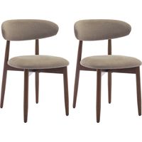 Smartue Set 2 sedie da pranzo, robuste ed eleganti, stile scandinavo minimalista, ideali per sala da pranzo e cucina, Cammello
