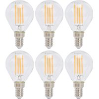 de 6 ampoules G45 vintage transparentes à culot E14 pour