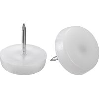 Protectores de patas para sillas y mesas, con clavos y tornillos, 20 mm de diámetro, plástico, 20 unidades