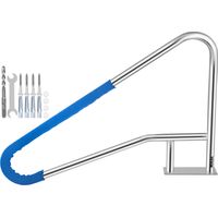 VEVOR Barandilla para Piscina 139,7 x 81,2 cm Pasamanos de Piscina Acero Inoxidable Agarradera Exterior Piscina Carga 113kg Barandilla de Seguridad de Piscina con Cubierta de Nailon Tornillos Broca M8