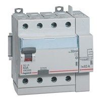 Legrand – Interrupteur différentiel tétrapolaire 63A type AC 30mA – Protection 4P – Rail DIN – Sensibilité 30mA – Calibre 63A