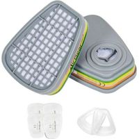 F-500 ABEK1-P2 Filtres pour Masque de Protection Respiratoire Réutilisable G-500/M-500/G-750, Anti poussière, Anti gaz pour travaux chimiques, industriels, peinture, bricolage, ponçage
