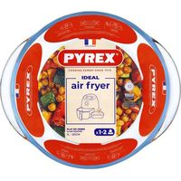 Pyrex 5427879 Air Fryer Pirofila Tonda in Vetro Borosilicato 20 cm 1 L colore Trasparente