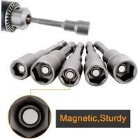 ALLIANDIS10 Pcs Embout Douille Visseuse à Choc 6-15mm Set Magnétique Hexagonale Douille Jeu de Embout Aimanté Perceuse Prise Hexagonale douille Set 1/4 Pouce pour Mandrin à Changement Rapide