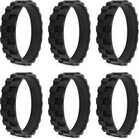 Lot de 6 pneus pour aspirateur robot, pièces de rechange pour robots, aspirateur de sol, roues de robot, pneus de rechange pour aspirateur, kit de brosses à rouleaux, roues de rechange pour aspirateur