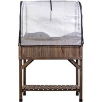 mgc24 Hochbeet VegTrug mit Haube 78x58x129cm braun