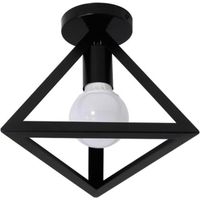 Modern Triangle Metal Ceiling Light, E27, Black