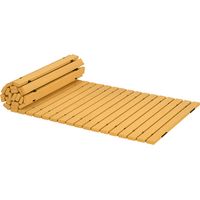Allée chemin de jardin en lattes de bois enroulable - bois massif de pin 185 x 60 cm