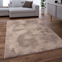 Paco Home Tappeto Salotto Soggiorno Pelo Lungo Lavabile In Lavatrice Morbido Peloso Beige Taupe 140x200 cm