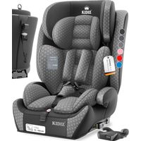 KIDIZ® Seggiolino Triangle Premium per bambini guscio per seggiolino auto 9 kg - 36 kg 1-12 anni gruppo 1/2/3 universale omologato secondo ECE R129/03 con Isofix grigio