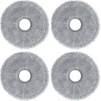 Lingettes de rechange compatibles avec les aspirateurs robots Dreame L10 Ultra / L10S Pro / L10S Ultra / L10S Pro Ultra Heat / L10 Prime / L20 Ultra / X40 Ultra / Xiaomi X10+ / X20+ (lot de 4) - Crezu