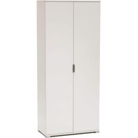 Armadio tuttopiani 2 ante con 5 ripiani in legno nobilitato bilaminato Linea Classic - White