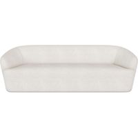 Gebogener 3-Sitzer-Bouclé-Stoffsofa - Bold Weiß