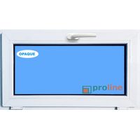 Eco-Blu – Fenêtre PVC 500 mm x 1000 mm – À soufflet abattant – Verre dépoli 4-16-4 Argon Low-E – Pour espaces confinés