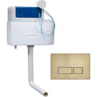 Roper Rhodes Cascade Cistern and Plaza Square Brushed Brass Finish Dual Flush
