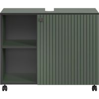 Unterschrank mit Rollen, 1 Tür und 2 Fächern L80 cm - PUREBLISS