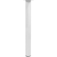 Tischbein viereckig Weiß 72 cm - pro Stück