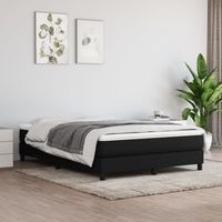 Sommier à lattes de lit avec matelas Noir 160x200 cm Tissu vidaXL