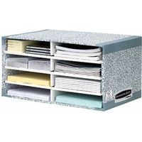 Briefablage ® System DIN A4 Karton 100 % recycelt Farbe: grau/weiß