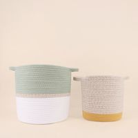 Lot de 2 paniers en corde colorés