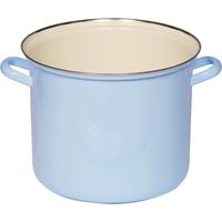 Riess Topf mit Chromrand Ø24cm 8,0L hoch Classic Pastell Blau Emaille Induktion