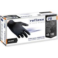 100 PZ GUANTI IN NITRILE NERO SENZA POLVERE R78 Taglia M