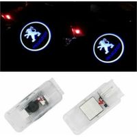 2 luces de bienvenida para Peugeot 307/407/508/408/406/607/806, proyector láser LED, letreros, luces de puerta, lámparas de pie.