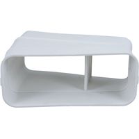 OPTIMAIRO Flachkanalbogen 15° waagerecht 222 x 89 Kunststoff weiß