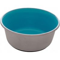 Dogit Comedero Steuinox Antisliz, bleu, 350 ml