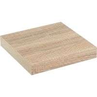 Mensola da Muro Quadrata Scomparsa MDF Design Arredo Casa 24x24x4 cm Quercia