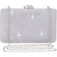 Pochettes et Clutches Femme en Strass, Sac Bandoulière avec Chaîne, Elegante Pochette Sac a Main Femme Ceremonie Mariage Cocktail